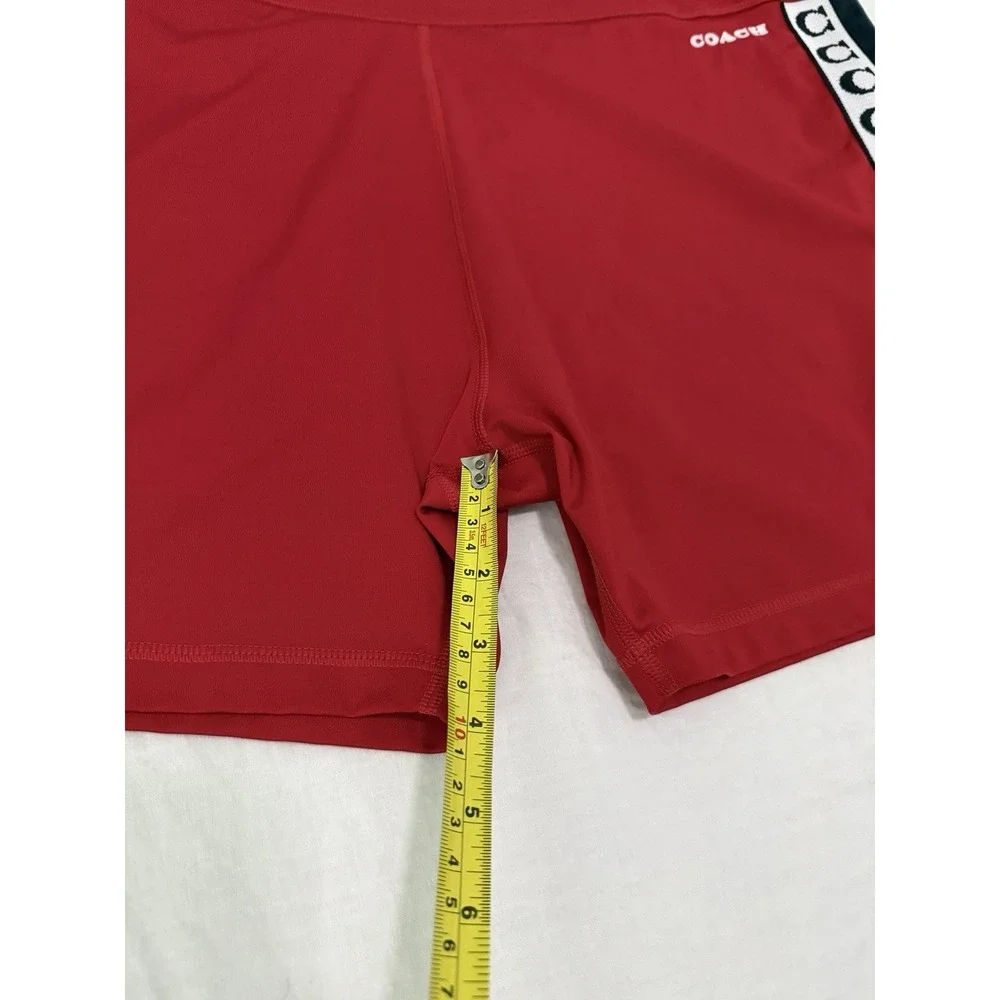 Coach Women's Signature Red Bike Shorts Sz XL Authentic Limited Run Polyester